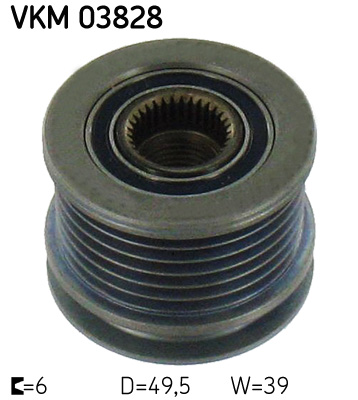 Alternator Freewheel Clutch - VKM 03828 SKF